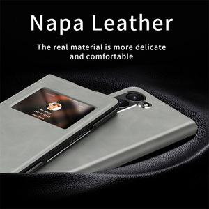 Funda tipo libro con doble ventana y soporte de cuero para <span class=keywords><strong>Samsung</strong></span> <span class=keywords><strong>Galaxy</strong></span> Z Fold 7 6 5 <span class=keywords><strong>2</strong></span>, cubierta protectora para <span class=keywords><strong>Samsung</strong></span> <span class=keywords><strong>Galaxy</strong></span> Z Fold 4 3 - Product Image 2