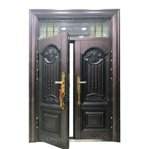 Porta di Sicurezza in Acciaio a <span class=keywords><strong>Due</strong></span> <span class=keywords><strong>Ante</strong></span> per Ingresso Principale di Lusso - Product Image 2