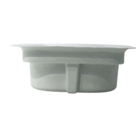 Barquettes en papier pour emballage électronique, carrées, fabriquées à partir de bagasse blanche, emballage biodégradable adapté aux appareils électroniques grand public