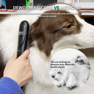 Peigne <span class=keywords><strong>anti</strong></span>-puces électrique personnalisé DRH avec logo pour chiens et chats, <span class=keywords><strong>brosse</strong></span> à poils électronique 2 en 1 pour animaux de compagnie, peigne <span class=keywords><strong>anti</strong></span>-puces pour humains et animaux - Product Image 3