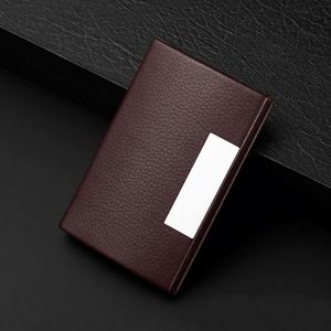 Stainless Steel PU Business Card <b>Box</b> High-end Luxury Business Card Holder Enterprise Customized LOGO Business Gifts - Product Image 2