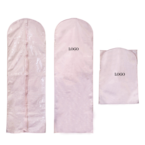 High Quality Luxury <strong>pink</strong> Bridal Dress Cover Fashionable <strong>Garment</strong> Cover with Customized logo - Product Image 1