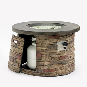 40000BTU Indoor/Outdoor Modern Small Steel and Iron <b>Fire</b> <b>Pit</b> <b>Table</b> Round Propane <b>Gas</b> <b>Fire</b> Bowl for Garden Parties - Product Image 6