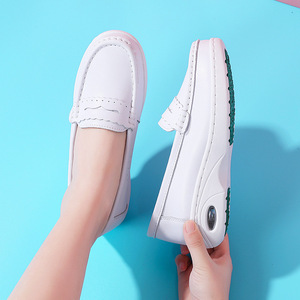 Nuove Scarpe da Infermiera per Donne, Suola Morbida, Bianche, Piatte, Suola Spessa, Cuscino d'Aria, Traspiranti, Comode, Antiscivolo, Casual, da Donna - Product Image 3