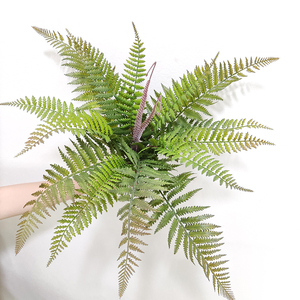 Gran oferta, plantas de arbusto de helecho persa realista, vegetación Artificial verde, hojas de imitación de gran tamaño para decoración de pared - Product Image 3