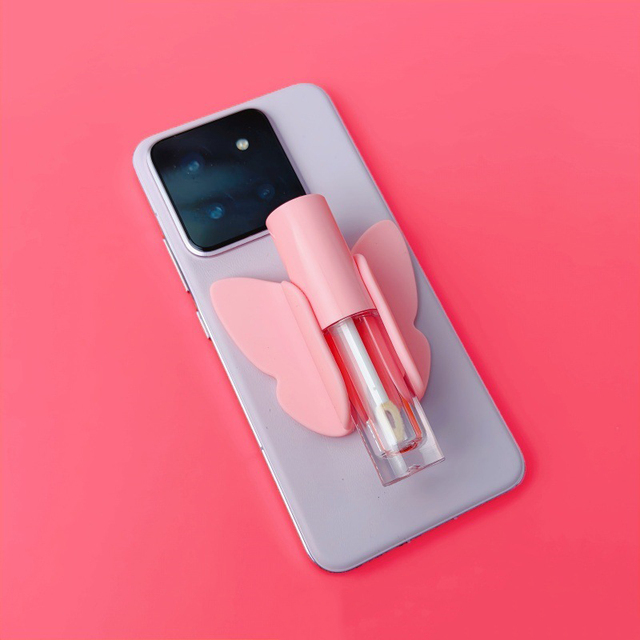 In Stock Magnetic Phone Case Lip Gloss Tube Cosmetic Packaging Portable Lipstick Lip Oil Lip Glaze Container Customized