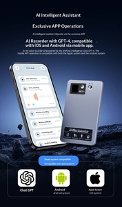 Enregistreur vocal IA pour conférences, réunions, <span class=keywords><strong>appels</strong></span>, enregistrement audio, application de transcription en temps réel, contrôle pour <span class=keywords><strong>iPhone</strong></span> 64 Go - Product Image 6