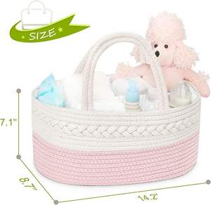 Cesta de Almacenamiento Multiusos Ecológica de Cuerda de Algodón Moderna, Organizador Decorativo Tejido para Ropa, Juguetes, Lavandería y Uso Doméstico - Product Image 3