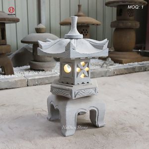 Lanterne japonaise en pierre de jardin Rokkaku <span class=keywords><strong>Yukimi</strong></span> - Product Image 4