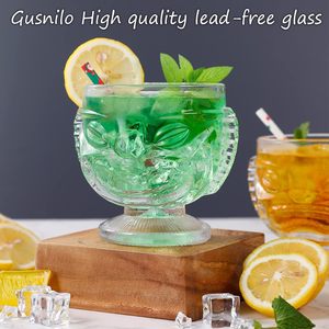 Vaso de Vidrio para Cócteles Estilo Hawaiano de 500 ml (17 oz), Hecho a Máquina, para Fiestas, Vino, Whisky, Bebidas - Ideal para Mojito, Grimace, Bebidas Tiki - Product Image 1
