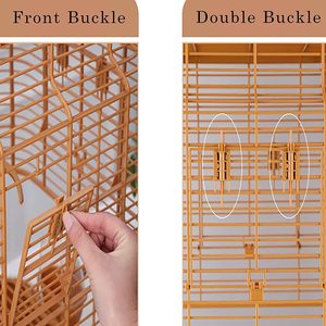 Gabbia per uccelli gabbia per appendere in plastica in stile <span class=keywords><strong>Vintage</strong></span> con 2 tazze per l'alimentazione per pappagalli di piccoli uccelli - Product Image 5