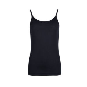 Camisole courte pour femme, coupe ajustée au-dessus de la taille, bretelles spaghetti réglables, décontractée, pour l'été, à superposer, couleur unie - Product Image 1