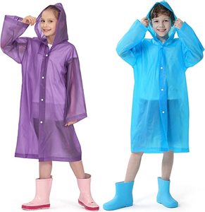 Ponchos de pluie réutilisables d'usine avec capuche et manches, imperméables, pour enfants, garçons et filles - Product Image 5
