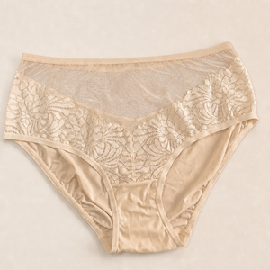 Ropa Interior de Dama de Cintura Alta en Tejido de Spandex/Nylon con Encaje de Hoja de Arce, Sensación Suave y Sin Costuras para Adultos - Product Image 3