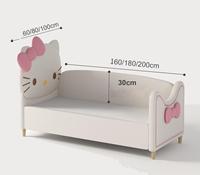 Massivholz Moderne Kinder bett Bett Lagerung Umwelt freundliche langlebige weiche rosa Muschel form Prinzessin Design für Mädchen Schlafzimmer