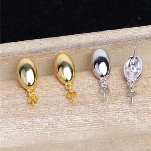 Accesorios de Plata S925 para DIY, Perlas Semiterminadas, 6-10 Triángulos, para Pendientes, Joyería, Nuevo 960 - Product Image 1