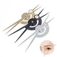 Règle de mesure des sourcils en acier inoxydable pour microblading et maquillage permanent, rapport d'or, diviseur de sourcils doré