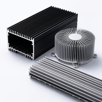 Profil de dissipateur thermique en aluminium extrudé LIANGYIN 6063, revêtement en poudre, personnalisé pour LED, batterie EV, refroidissement du processeur, radiateur, ISO9001, OEM