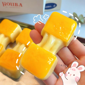 Most Popular TPR Yellow Brushed Rice Cakes Squishy Slow Return Hand Exercise <b>Squeeze</b> Stress Relieve Mochi Toys for Kids Adults - Product Image 3