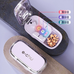 Echu Starlight Multifunctional Medicine Cutter Pillbox With Divider Portable Mini Pill Storage Case For Home Use - Product Image 4
