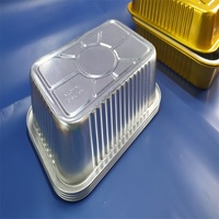 Barquettes en aluminium pour cuisson à feu ouvert, récipients de stockage pour aliments chauds et froids, réutilisables, de haute qualité, avec couvercle en plastique scellé