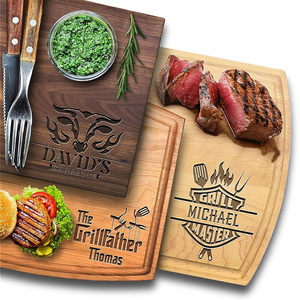 Tagliere in Legno Personalizzato con Logo, in Acero, Noce o Ciliegio, per Cucina, Regalo, Campeggio, Barbecue e Grigliate - Product Image 1