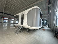 Maison-capsule portable moderne et respirante en acier, thème spatial, pour hôtels, pods dirigeables, micro-navires, villas et salons