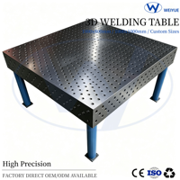 Table de soudage 3D 1000*800*200mm - Plan de travail en acier de précision pour la réparation d'équipements et l'atelier de fabrication