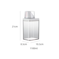 Distributeur de détergent à lessive liquide 1100ml pour perles de parfum Booster Conteneur de stockage de riz pour nourriture sèche pour buanderie