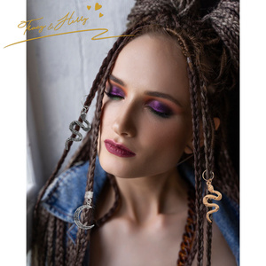 Ensemble de boucles pour filles tressées, 15 pièces, boucle ajustable, métal, verrou, boucles, couleurs mélangées, fait à la main, pour cheveux - Product Image 4