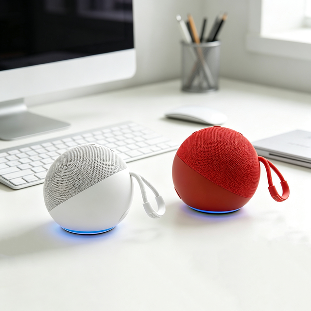 Mini Portable Speaker Super Bass Loud Sound Fabric Handle IPX4 Splashproof with TF Card & AUX Input for Outdoor Party