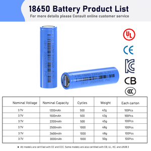Batería KAMCY <span class=keywords><strong>18650</strong></span> de 2200 mAh, 3.7 V, Recargable, de Iones de Litio, Celdas de Batería de Iones de Litio <span class=keywords><strong>18650</strong></span> - Product Image 4
