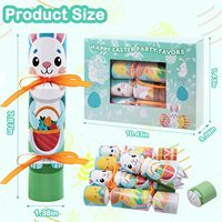 Craquelins de Pâques Jeux de Blagues Conception de Lapin de Printemps Vaisselle Pastel Écologique Pack Recyclable Ensemble de Faveurs de Table de Fête de Pâques