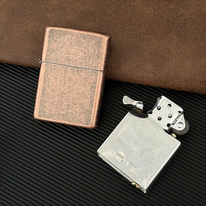 Customized Logo Metal Casing Stainless Steel Movement Vintage Old Craftsmanship Antique Bronze Collection <strong>Windproof</strong> <strong>Lighter</strong> - Product Image 4