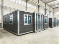 Maison de conteneur de luxe de 20 pieds et 40 pieds, préfabriquée, extensible, portable, avec roues, transportable, villa mobile
