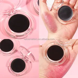 Merek sendiri Black Creamy Lip Blush Vegan palet perona pipi berubah warna riasan Label pribadi