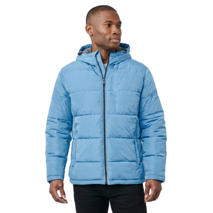 Chaqueta Acolchada Ligera y Cálida para Hombre, con Capucha, Resistente al Viento, para Uso Casual en Invierno - Product Image 1