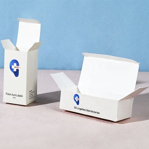 Caja de Embalaje de Cartón <span class=keywords><strong>Blanco</strong></span> Plegable para Limpieza de Conductos Auditivos, Impresión Personalizada, Certificaciones RoHS, FSC e ISO9001 - Product Image 3