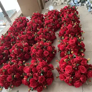 Prefazione matrimonio personalizzato grande rosa rosa ortensia rosso fiore centrotavola per eventi nuziali tavolo