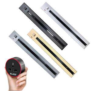 2024 surface Installation <span class=keywords><strong>Prise</strong></span> de piste de puissance <span class=keywords><strong>Prise</strong></span> sans fil en aluminium <span class=keywords><strong>Prise</strong></span> de piste de puissance modulaire amovible Grain de bois/mosaïque - Product Image 4