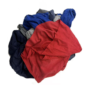 פסולת טקסטיל, שאריות בד, מטליות ניקיון תעשייתיות בצבעים מעורבים, מטליות ניקיון 100% כותנה, מטליות מבד טי שירט - Product Image 1