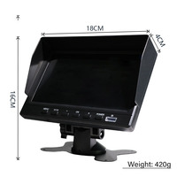 ZYX 7 pouces moniteur IPS écran 4 caméra AHD1080p 180 / 360 degrés système de caméra de camion