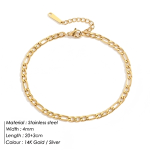 Chaînes de cheville EManco Franco Link pour hommes et femmes, style Hip Hop Rapper, en acier inoxydable, chaînes cubaines pour <span class=keywords><strong>pieds</strong></span> et jambes, livraison directe - Product Image 2