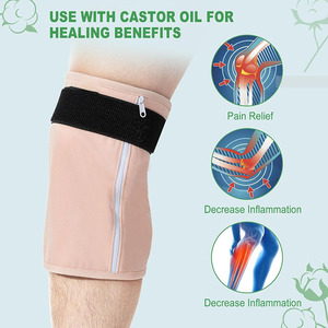 Envoltura de Aceite de Ricino para Rodilla, Kit Reutilizable de Masaje con Aceite de Ricino y Diseño Antiderrames, Envoltura de Aceite de Ricino para Rodilla - Product Image 2