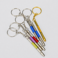 Mini tournevis porte-clés 15 mm, tige en acier au carbone, lame en acier 45, outil de réparation portable