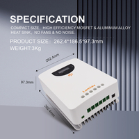 Controlador de Carga Solar MPPT Lumiax MC6015 60A 12V-48V Entrada Máxima de PV 150V Alta Eficiencia Bluetooth Protección IP32 750W-3000W