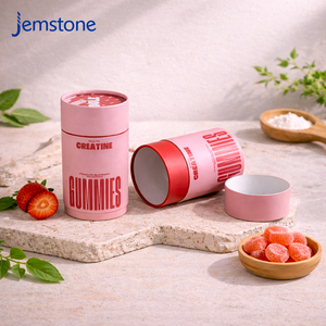 Eco Friendly Matte Prontein Powder Herbal Tea Cardboard Cylinder <b>Box</b> Food Grade Biscuit Juice Gummy Kraft Paper Tube Packaging - Product Image 1