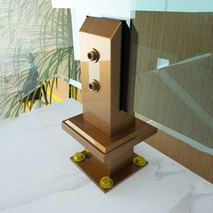 أ حمام سباحة من الفولاذ المقاوم للصدأ مع قاعدة قدم ثابتة مشبك زجاجي للدرج درابزين درابزين - Product Image 3