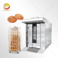 Four rotatif à gaz et électrique à air chaud avec chariot pour boulangerie et usine de transformation alimentaire