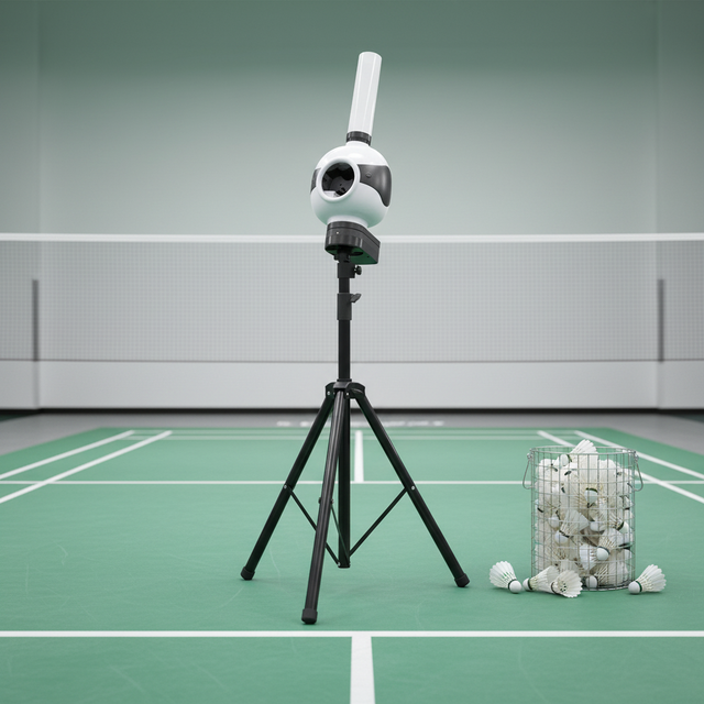 New Arrival Badminton Serve Machine Automatic Shuttlecock Shooting Equipment Training Badminton Pitching Machine Quois